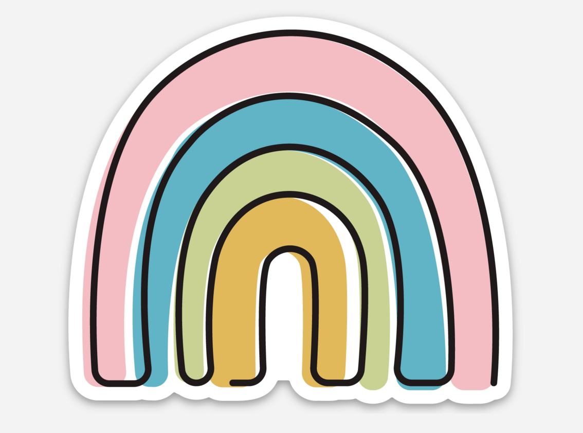 3 Rainbow Sticker